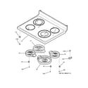GE JBP78SH3SS cooktop diagram