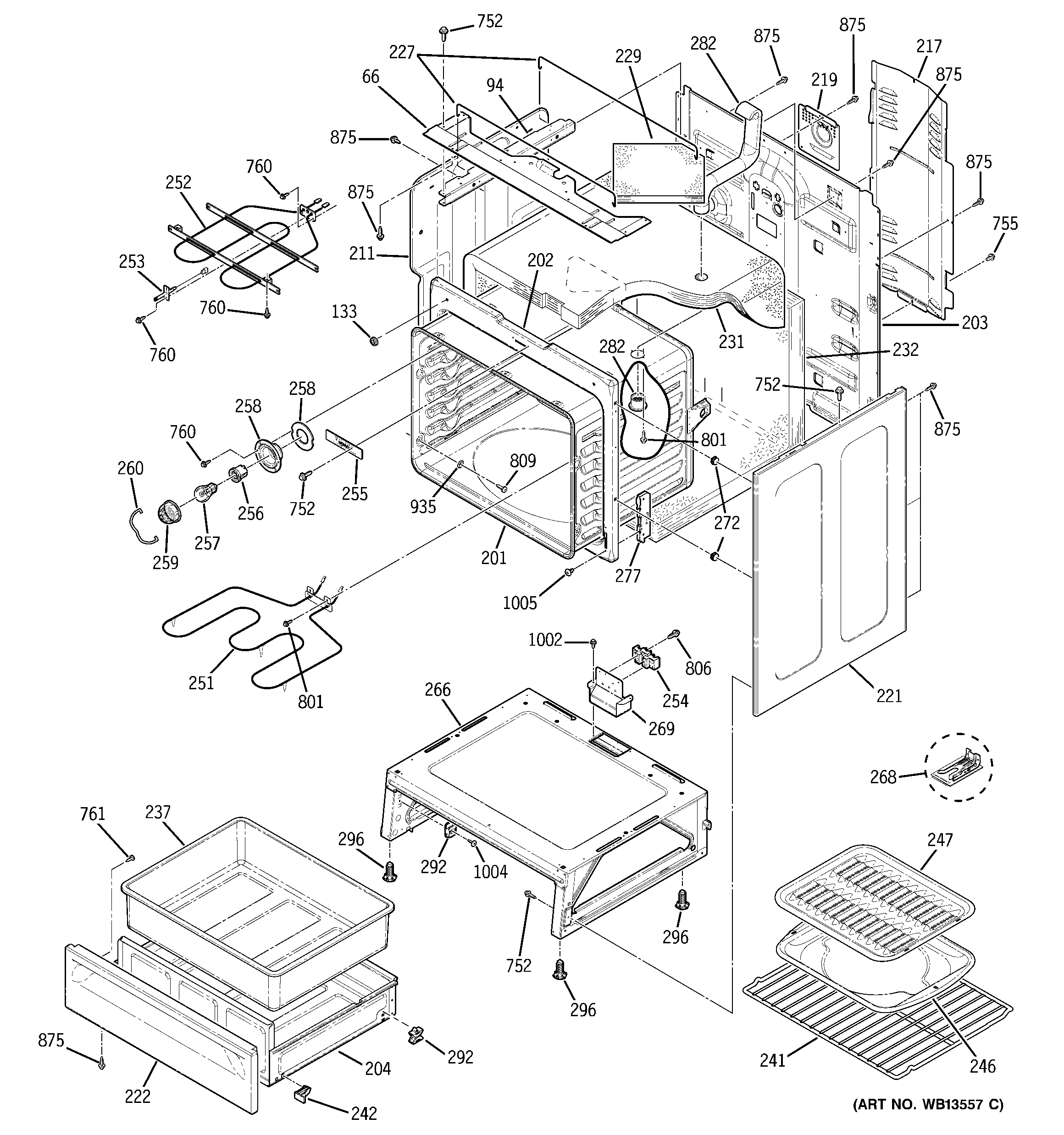 GE EER3002H01CC body parts diagram