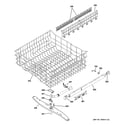 GE PDW8510J10BB upper rack assembly diagram