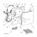 GE DQSR483EE1WW front panel & door diagram