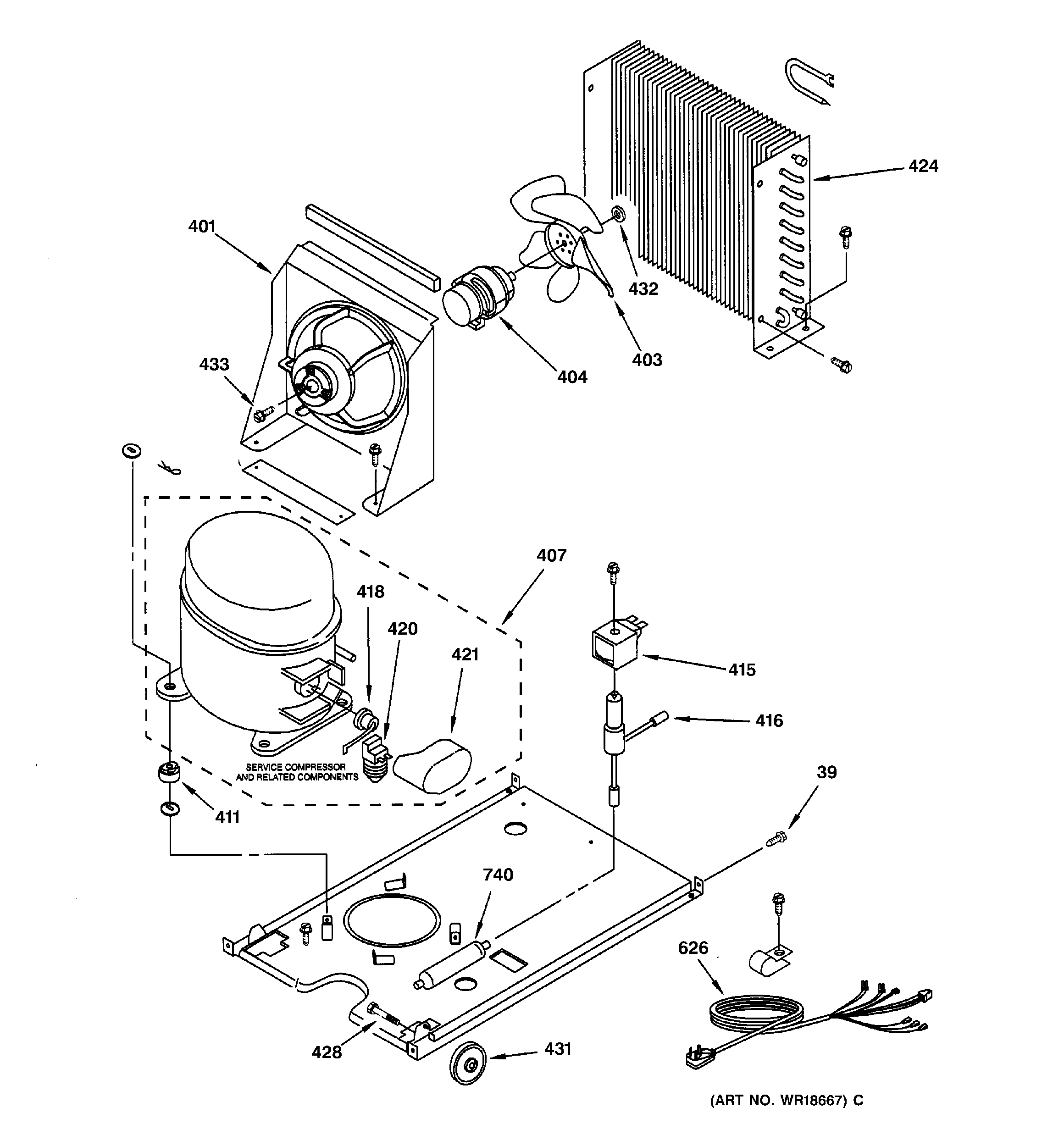 GE ZDIS15CHSS unit parts diagram