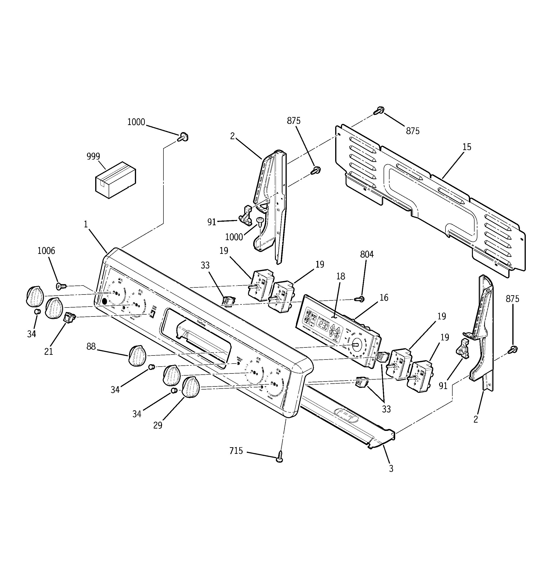 GE JBP69CD1CC control panel diagram