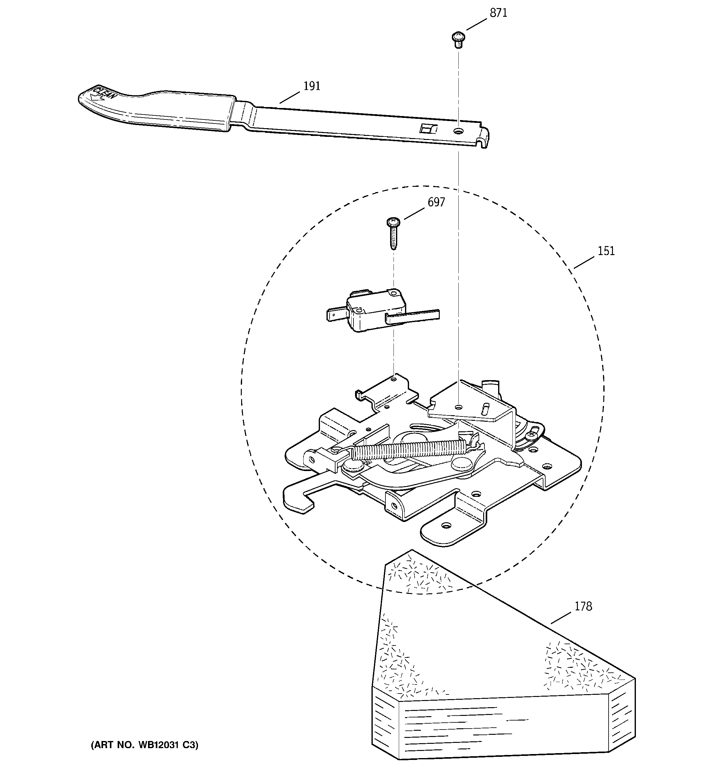 GE JBP69CD1CC door lock diagram