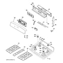 GE JGB900WEK2WW control panel & cooktop diagram