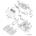 GE JGB908CEK2CC control panel & cooktop diagram