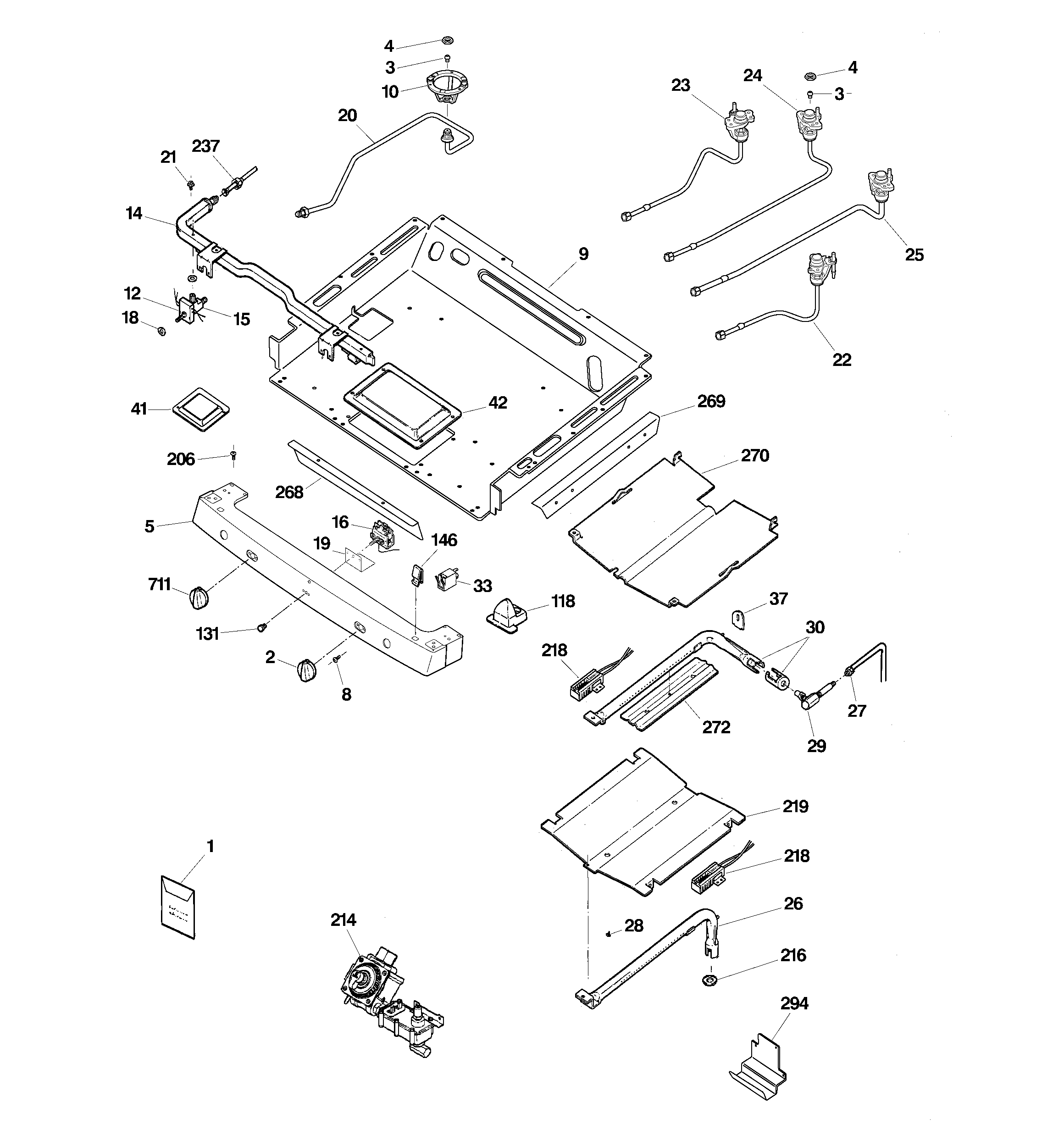 GE JGB918CEK2CC gas & burner parts diagram