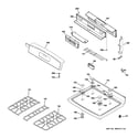 GE JGB928SEK2SS control panel & cooktop diagram