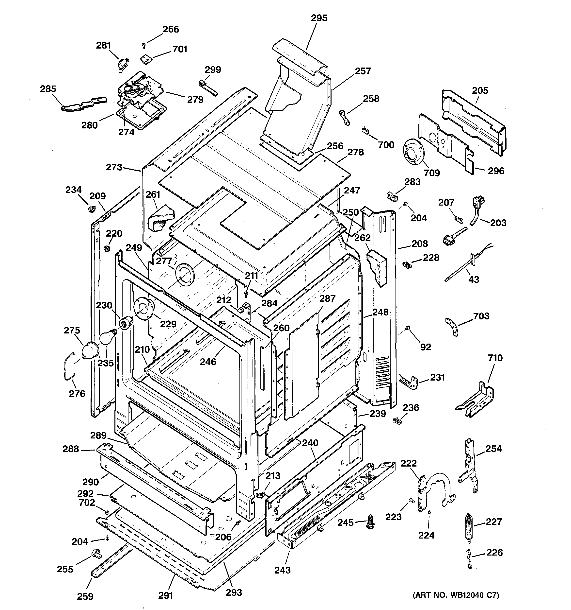 GE JGBP28BEK1CT body parts diagram