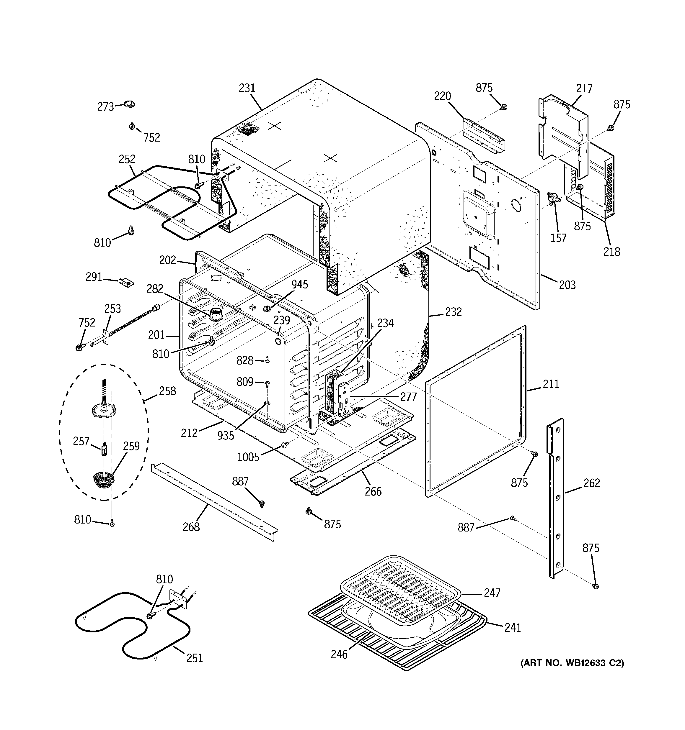 GE JCKS06WF3WW body parts diagram