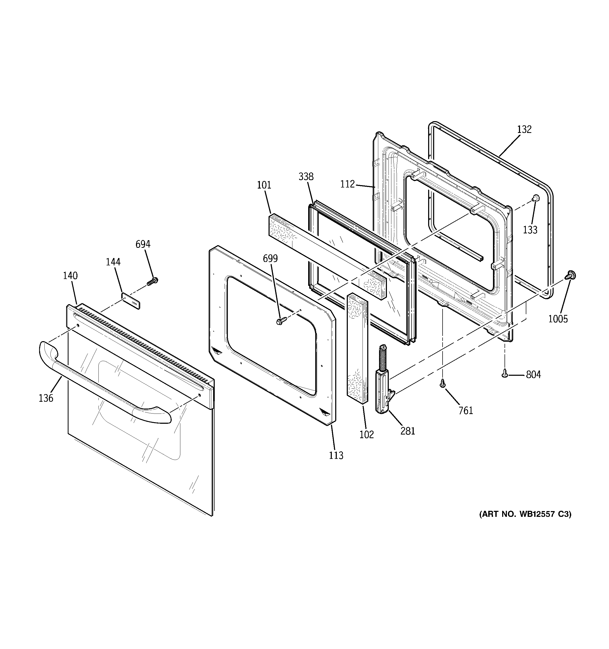 GE JKS06BF3BB door diagram
