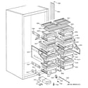 GE ZIFS36NMFRH shelves & drawers diagram