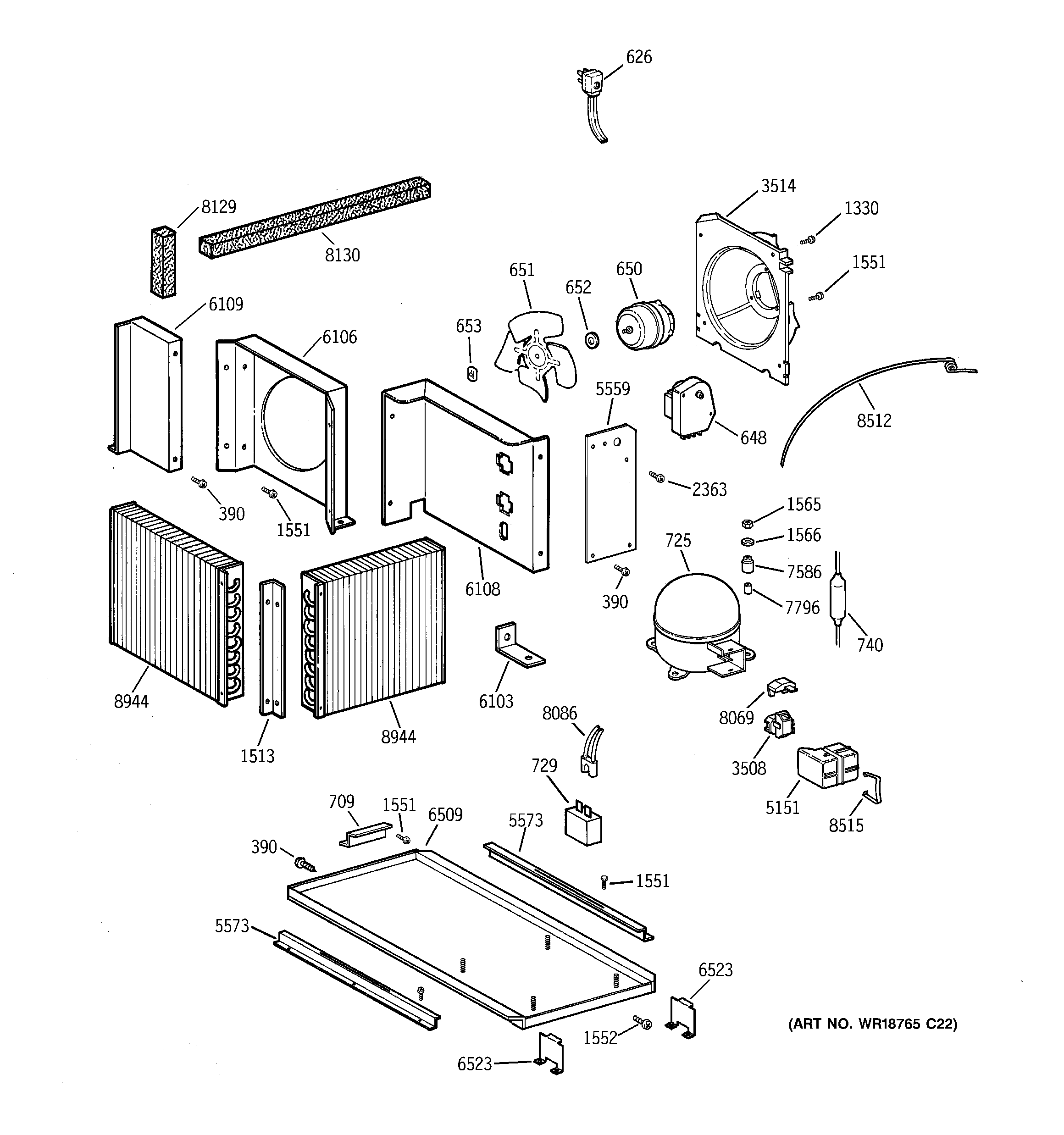 GE ZIFS36NMFRH unit parts diagram
