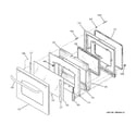 GE JBP35GK1SS door diagram