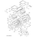 GE ZIC360NRDRH shelves & drawers diagram