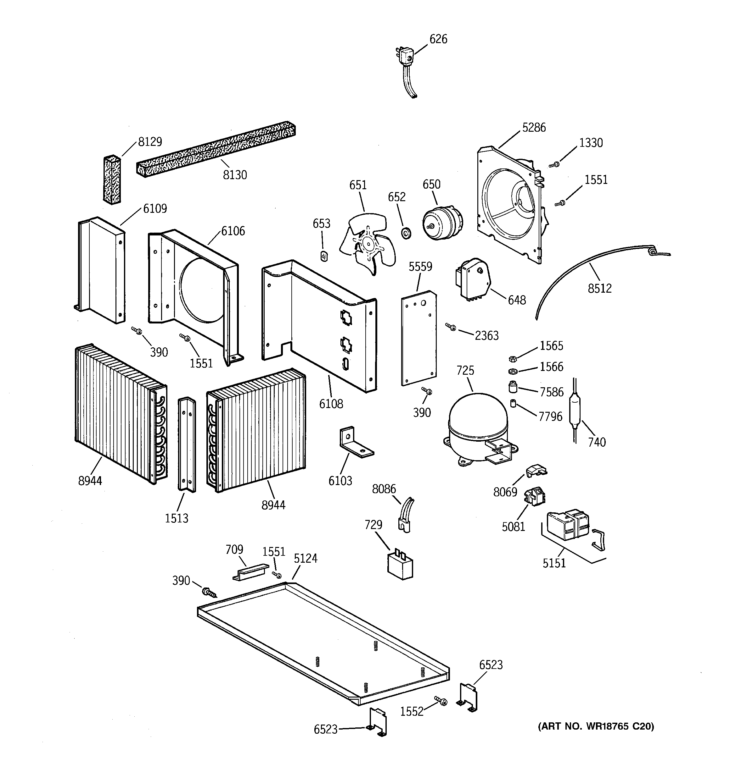 GE ZIF36NMGLH unit parts diagram