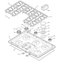 GE JGP963BEK1BB control panel & cooktop diagram
