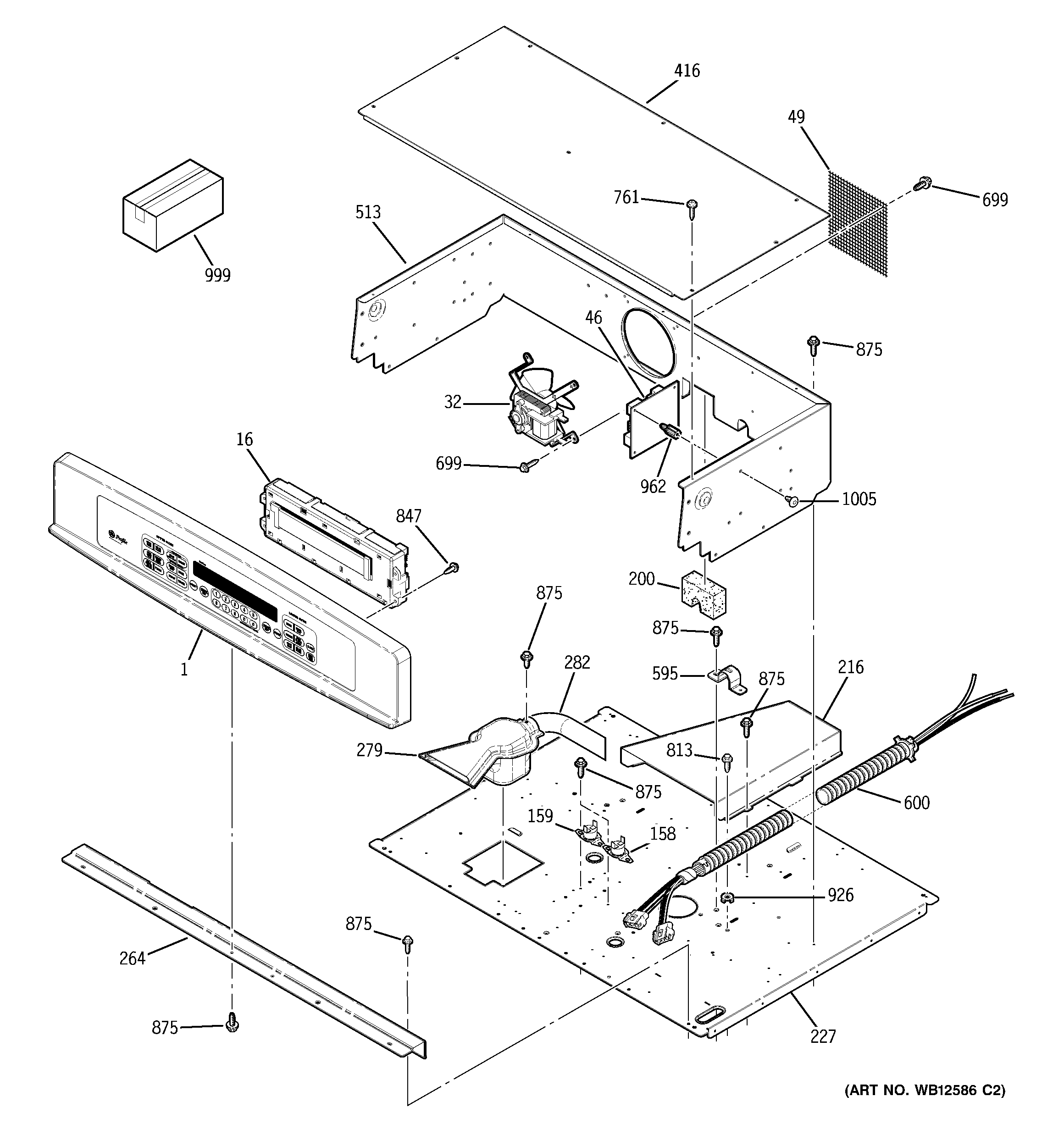 GE JT952CF6CC control panel diagram