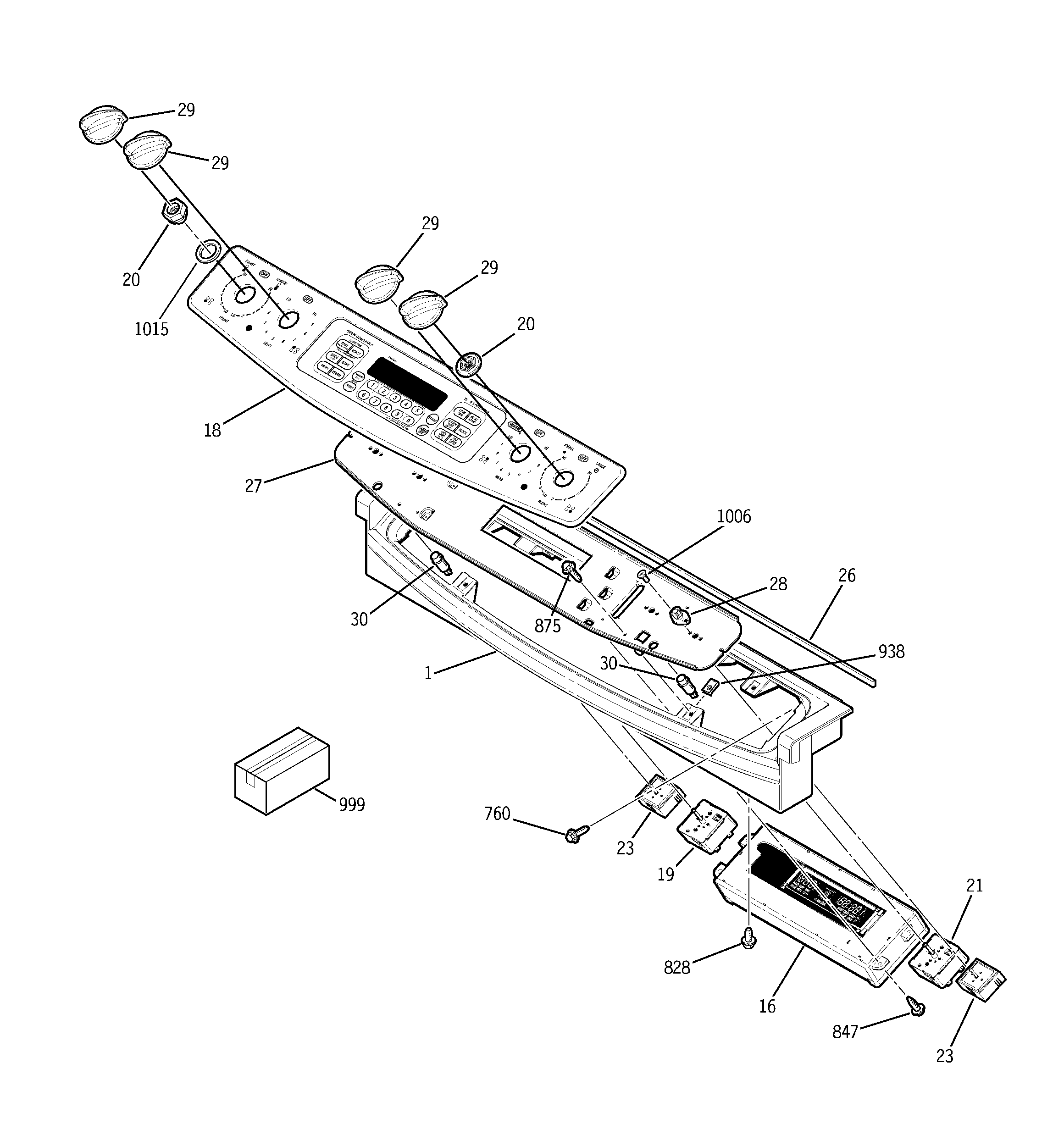 GE JD968SF6SS control panel diagram