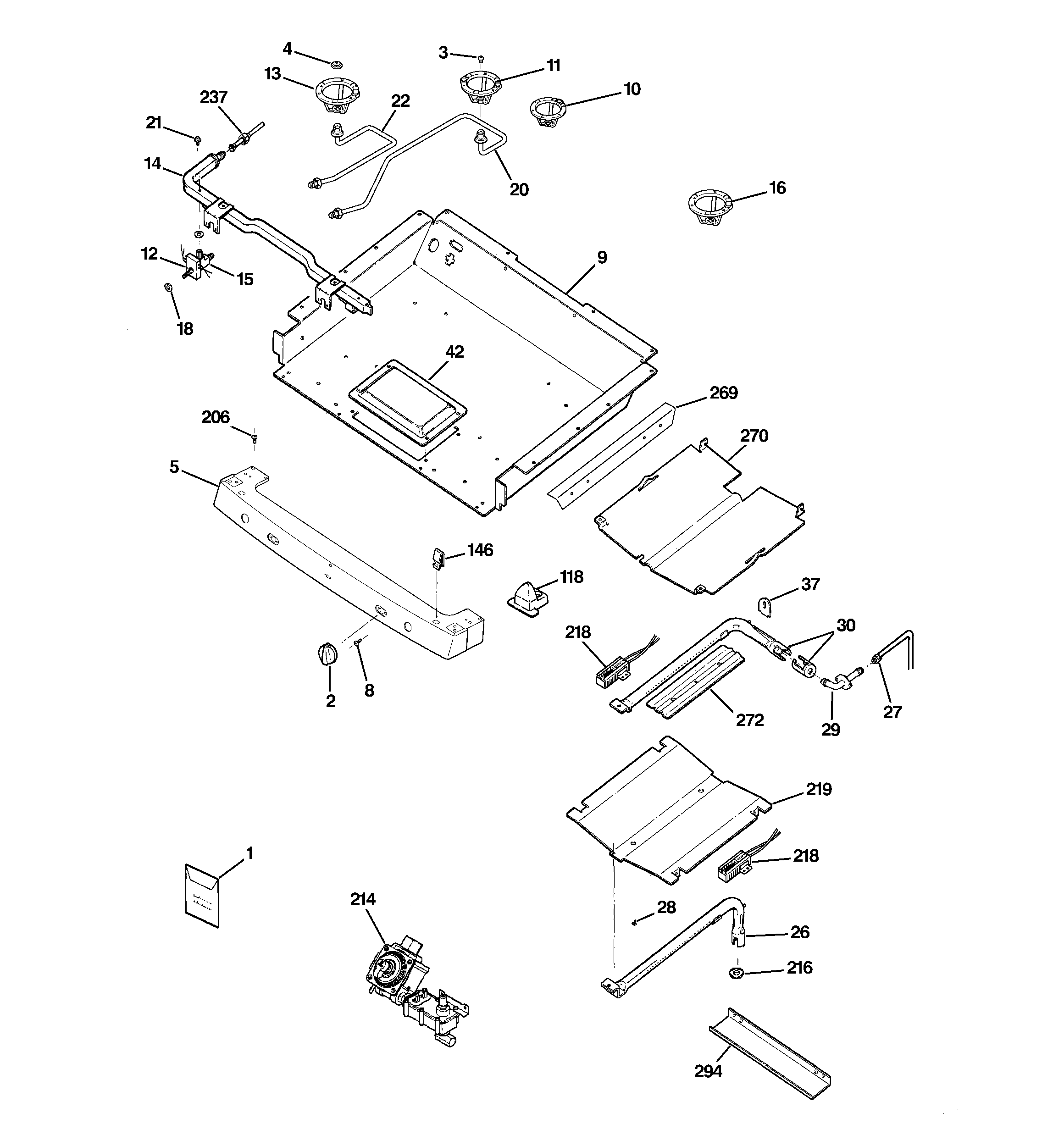 GE JGB900WEK3WW gas & burner parts diagram