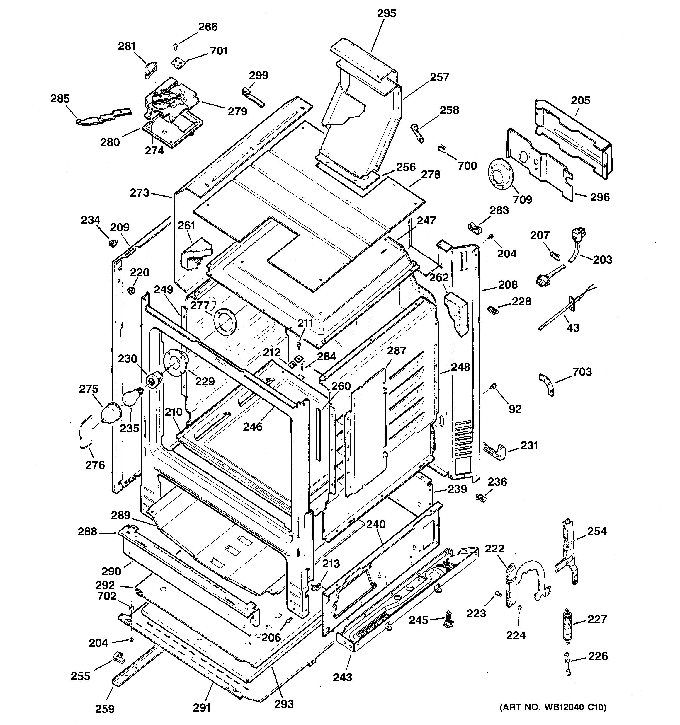 GE JGBP29MEK2BS body parts diagram