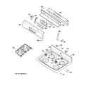 GE JGBP35CEJ2CC control panel & cooktop diagram