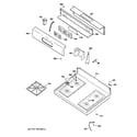 GE JGBP28SEJ3SS control panel & cooktop diagram