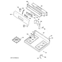 GE JGBP29WEJ3WW control panel & cooktop diagram
