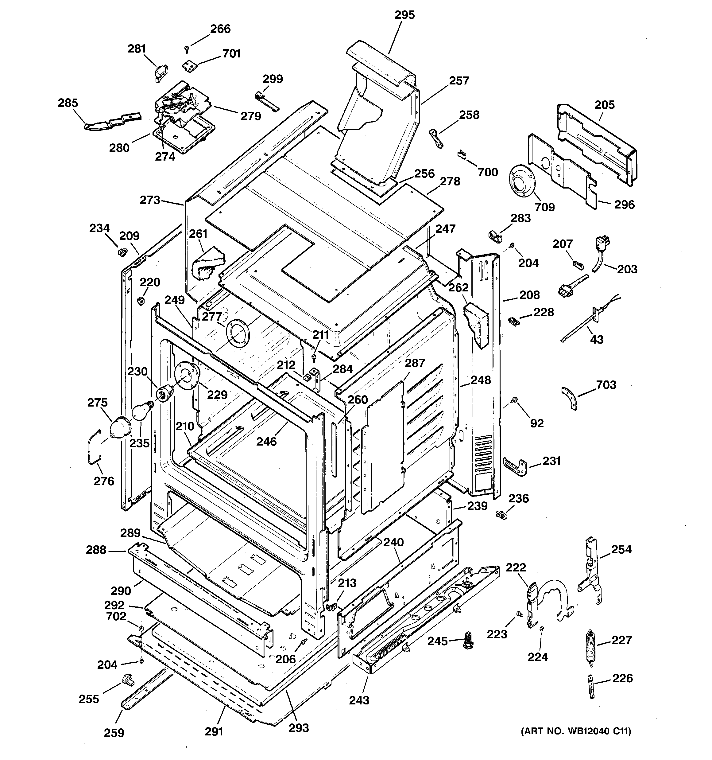 GE JGBP29EEK3BB body parts diagram