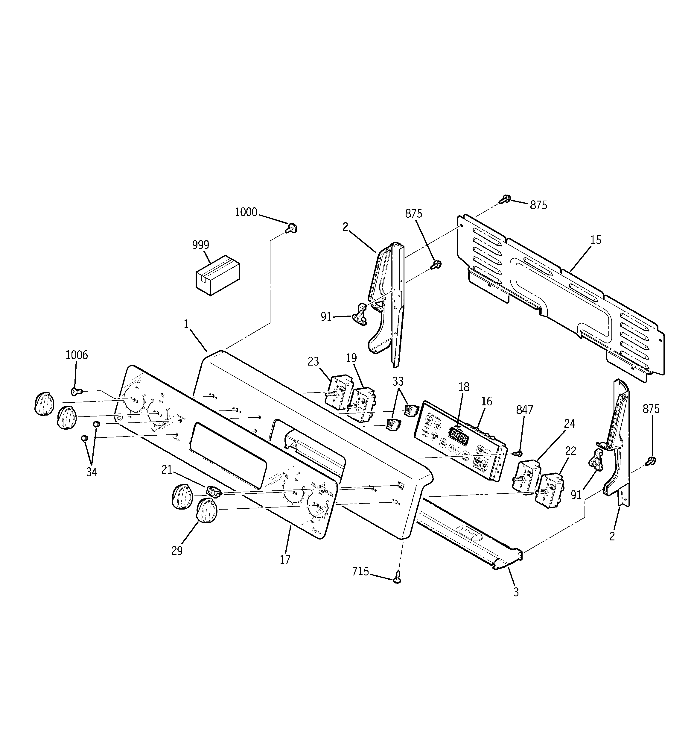 GE EER3001H01SS control panel diagram