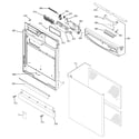 GE GSD6100K10CC escutcheon & door assembly diagram