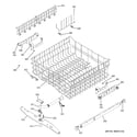 GE GSD6900J10CC upper rack assembly diagram