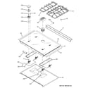 GE JGSP48BH3BB cooktop diagram