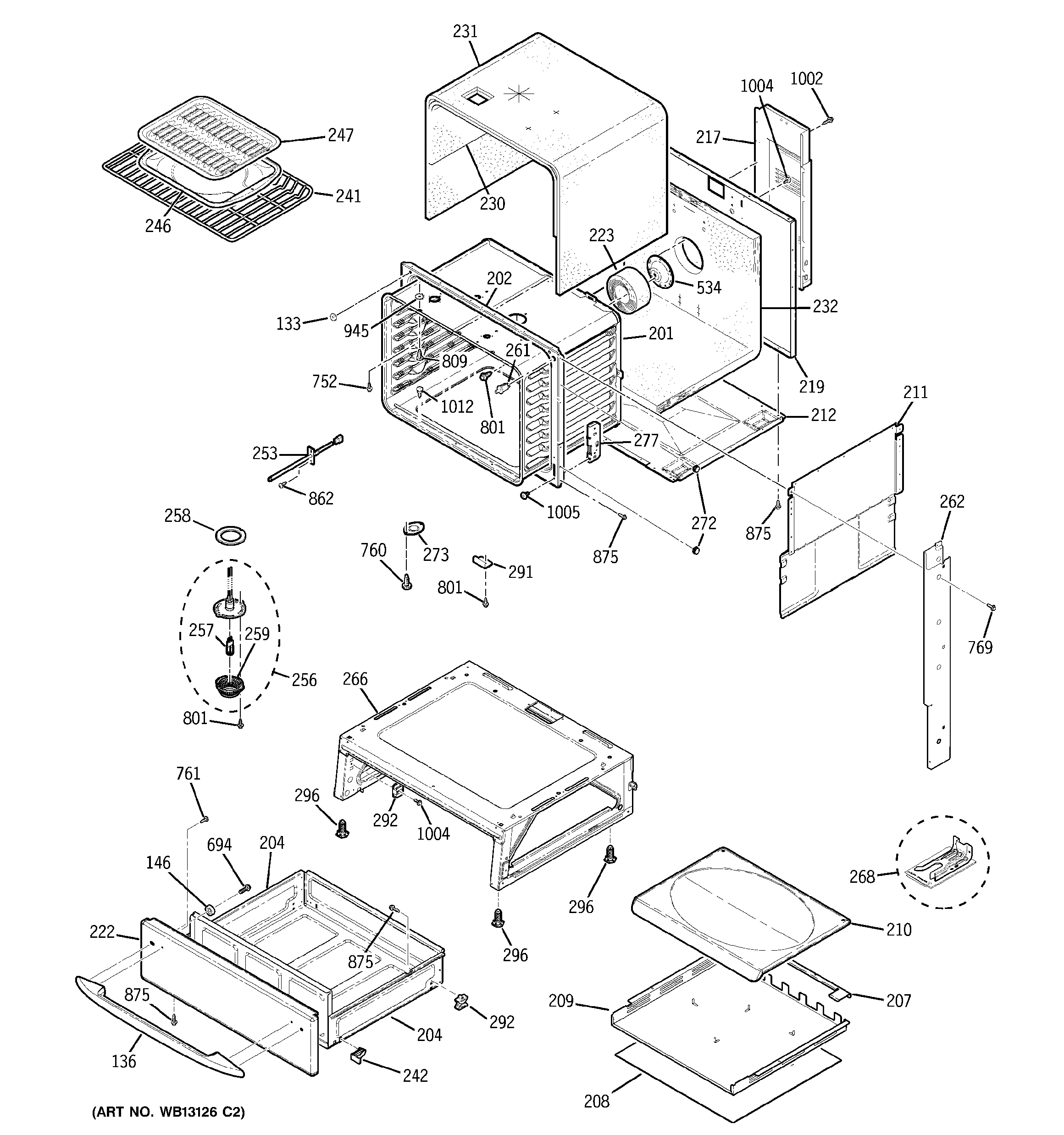 GE JGSP48SH3SS body parts diagram