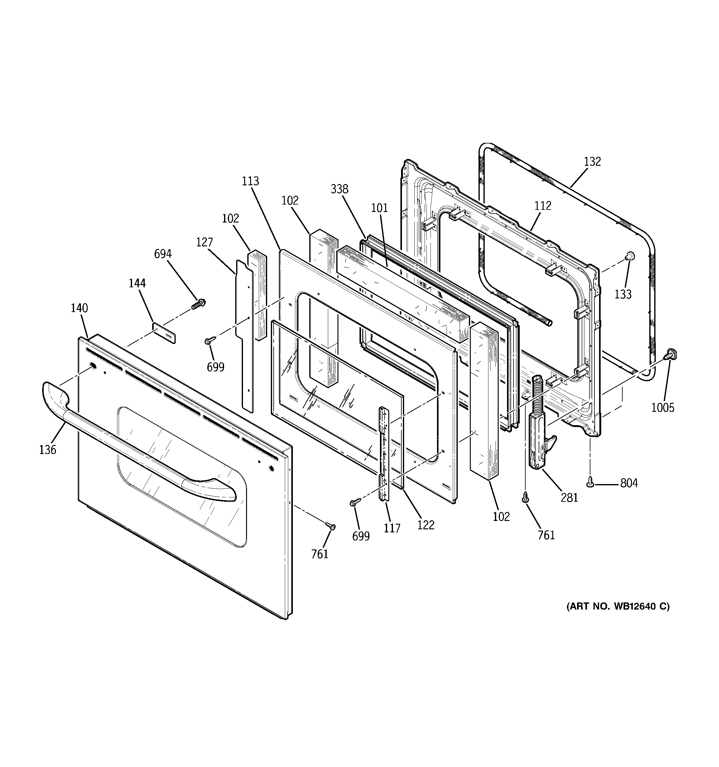 GE JGSP48SH3SS door diagram
