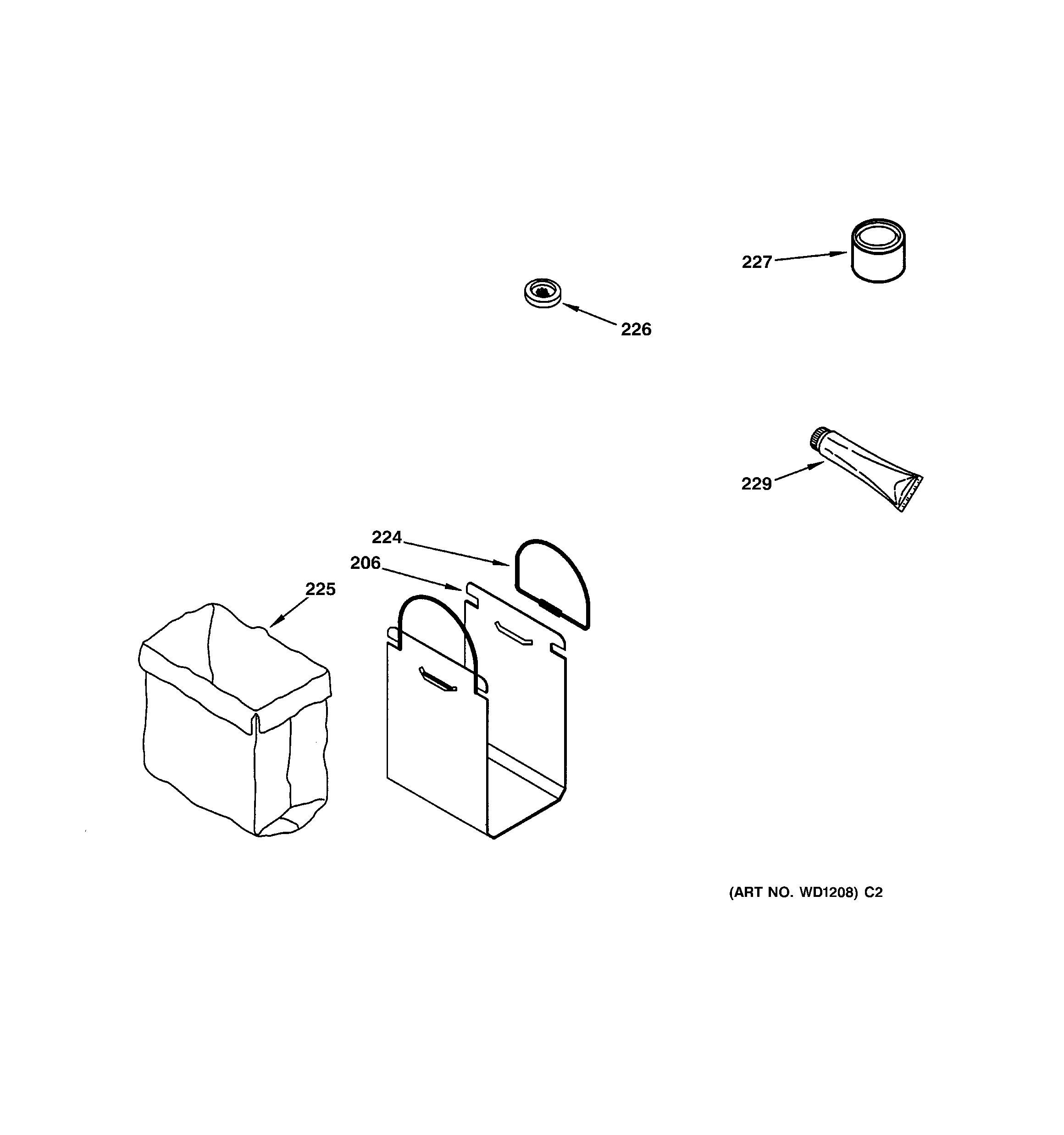 GE GCG1520F1BB accessory parts diagram