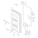 GE FUF14DPGRWH freezer door diagram