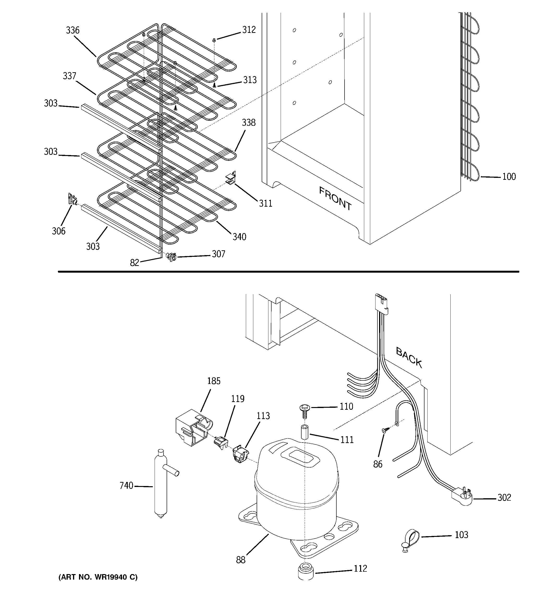 GE FUM9HDPDRWH unit parts diagram