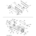 GE DBXR463GD0CC backsplash, blower & motor assembly diagram