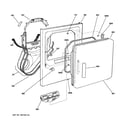 GE DJXR433EC1WW front panel & door diagram