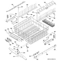 GE PDW8900L00BB upper rack assembly diagram