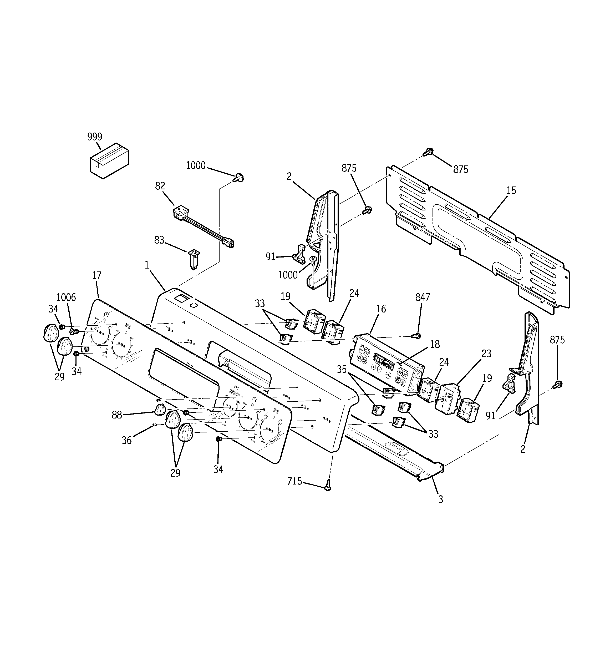 GE ECBP82SJ1SS control panel diagram