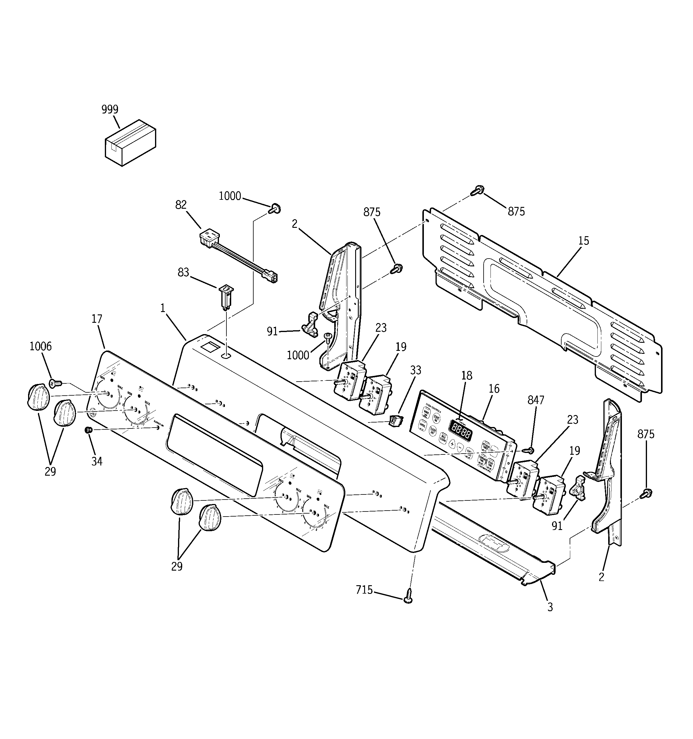 GE JCBP66SJ1SS control panel diagram