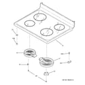 GE JCBP68SJ2SS cooktop diagram