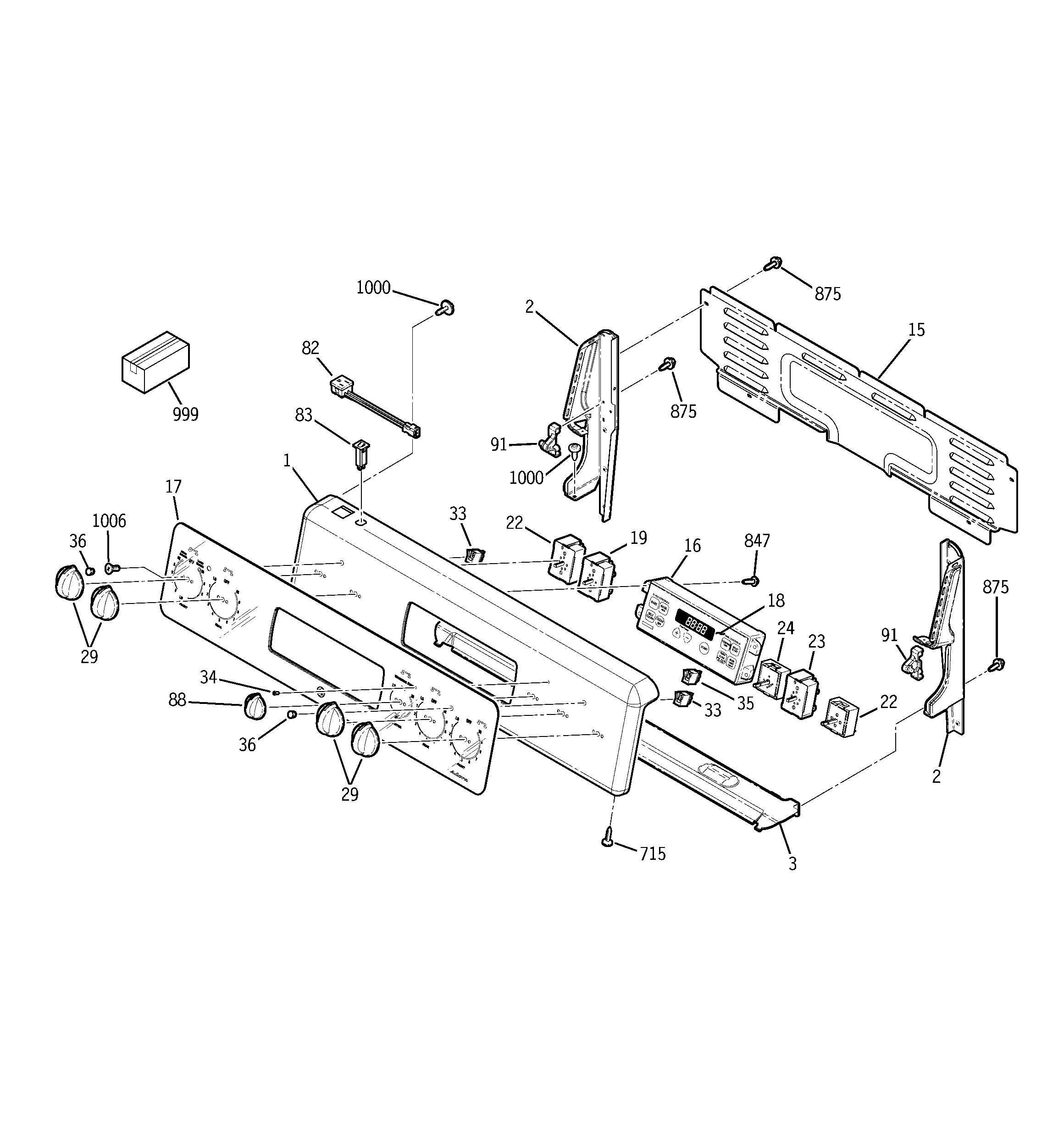 GE JCBP78SK1SS control panel diagram
