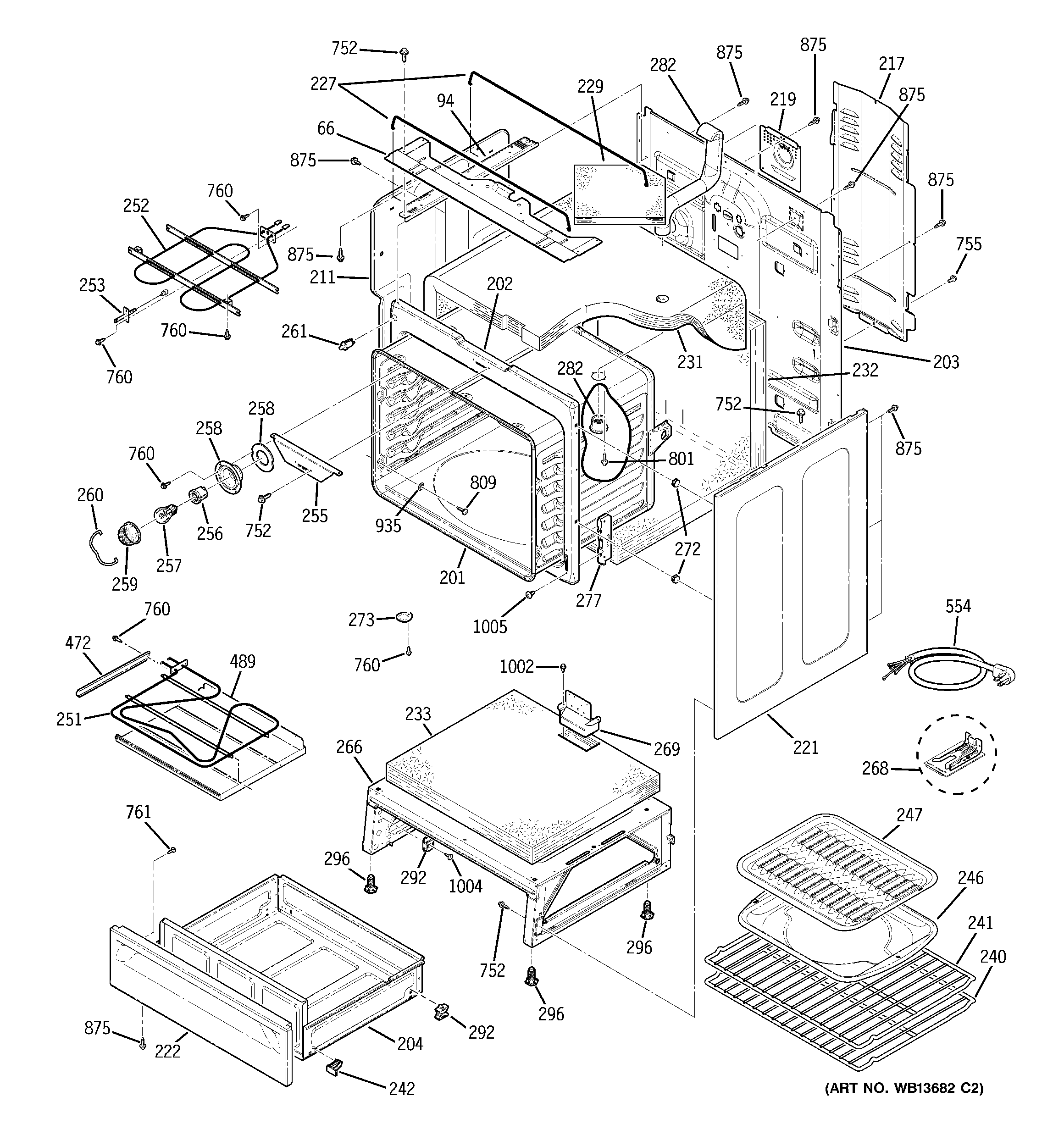 GE JCBP79WK1WW body parts diagram