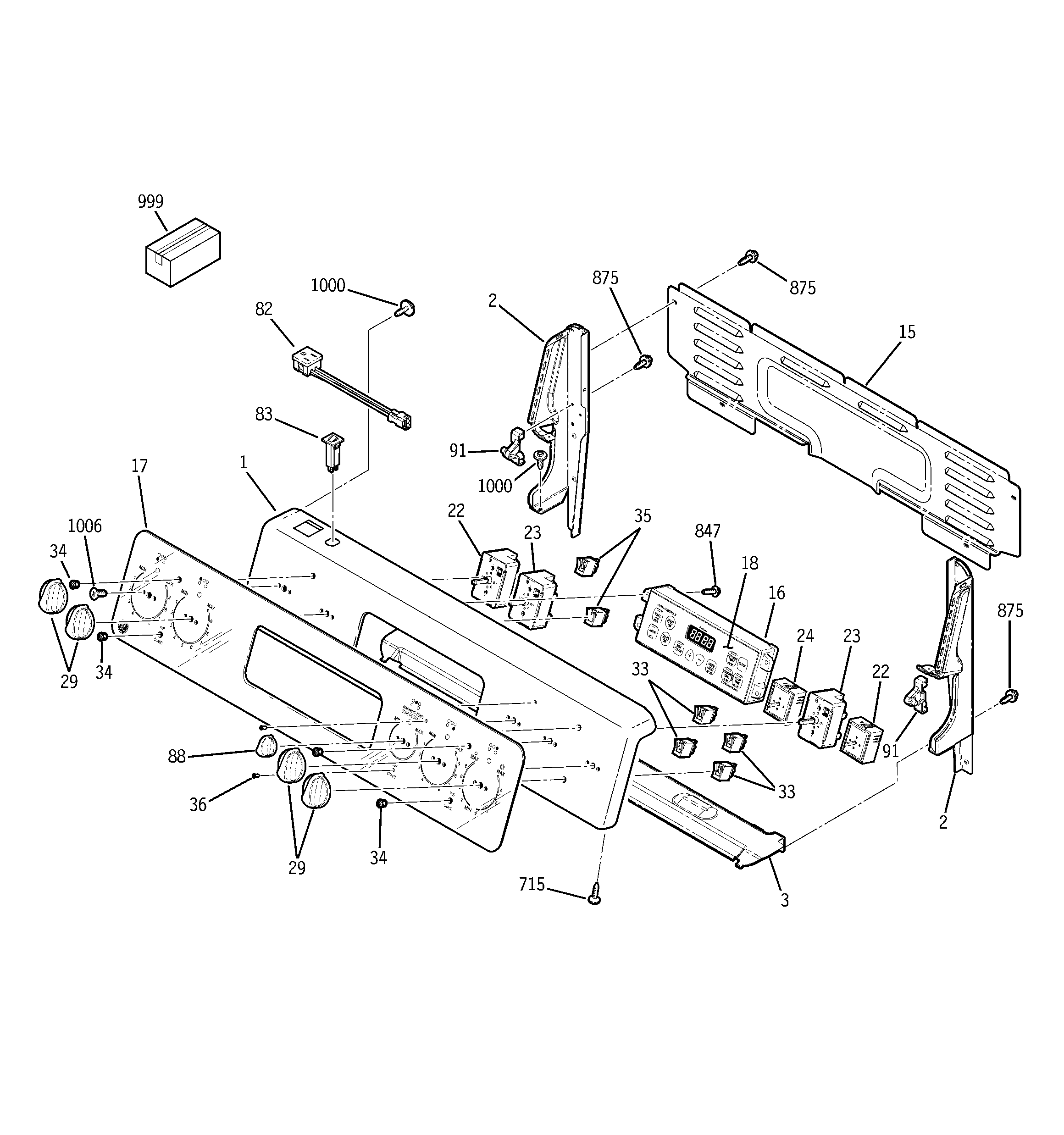 GE JCBP80SK1SS control panel diagram
