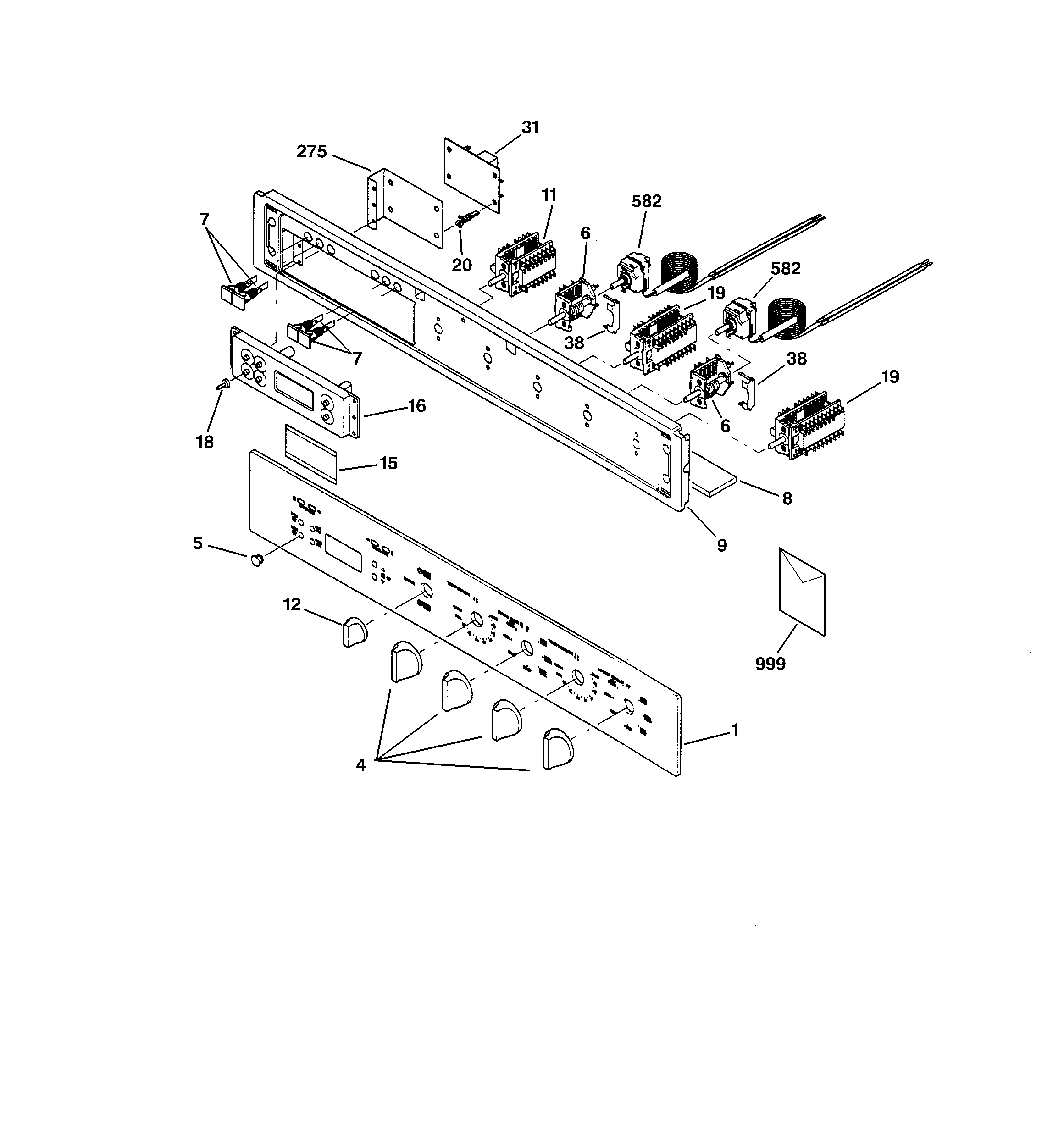 GE ZET857WYWW control panel diagram