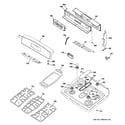 GE JGB908SEK3SS control panel & cooktop diagram