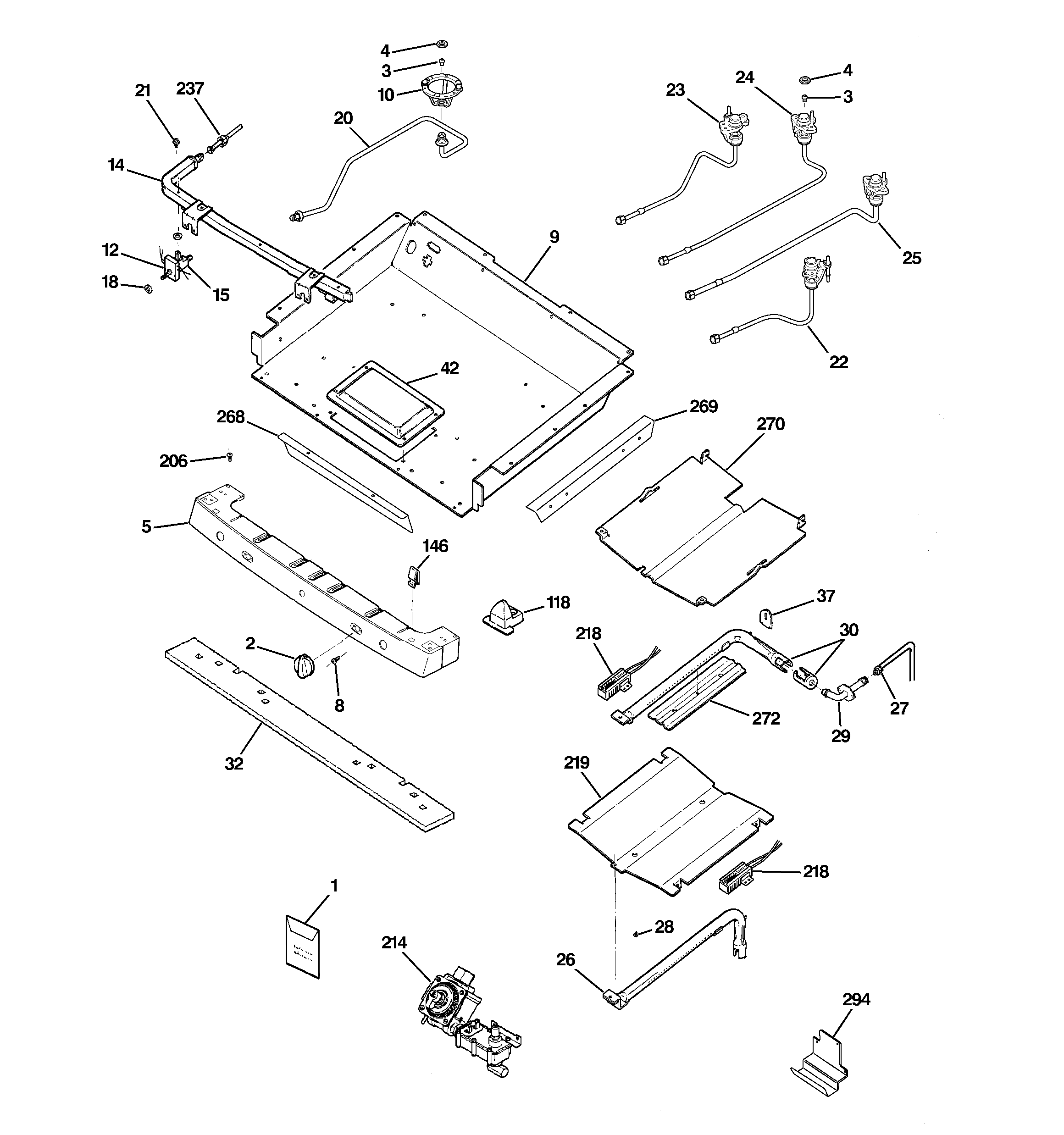 GE JGB916SEK3SS gas & burner parts diagram