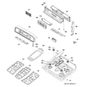 GE JGB918WEK3WW control panel & cooktop diagram